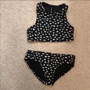 Gap Black and White Polka Dot Swim Suit